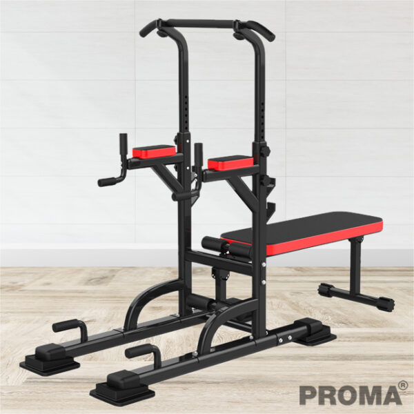 Station Multi GYM Equipment Chin Up with Adjustable Weight Bench