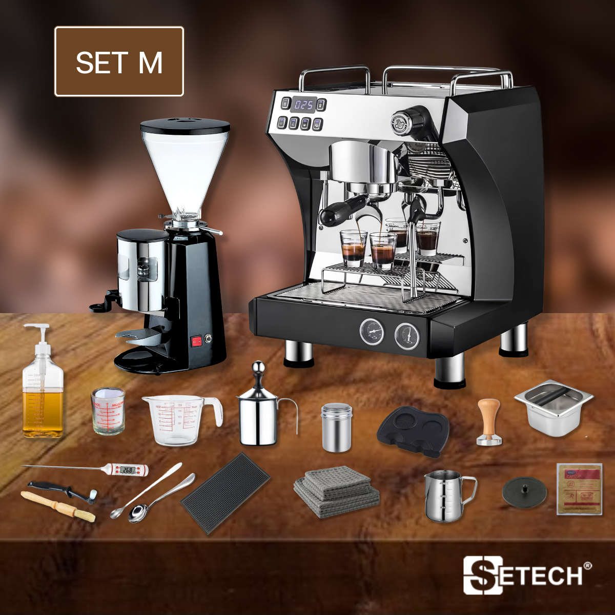 Coffee maker set for opening a shop equipment 25 items SET M