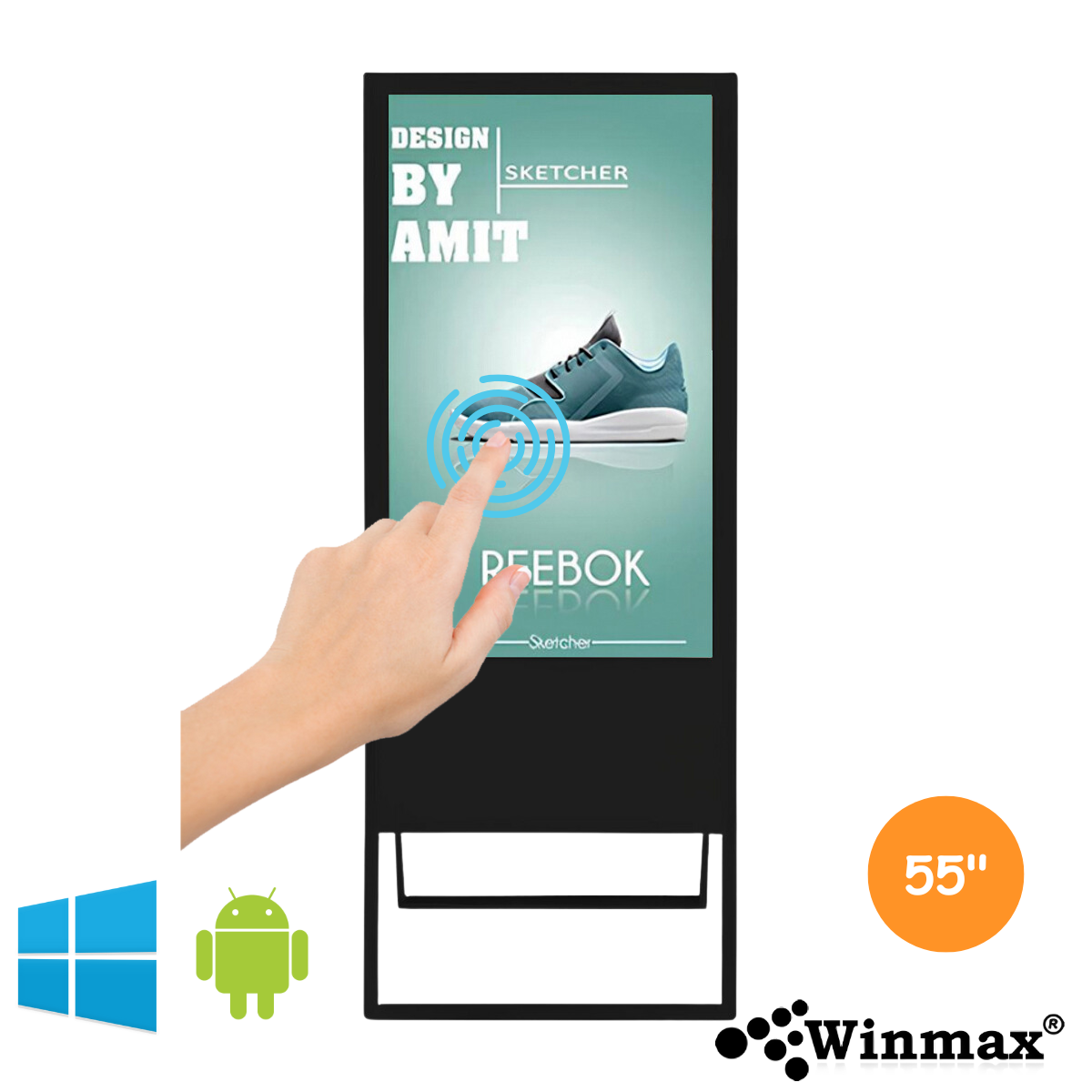 ɳҴԨԵ Ẻ͹ Winmax Portable Signage 55  ͷѪʡչ  Winmax-PST55