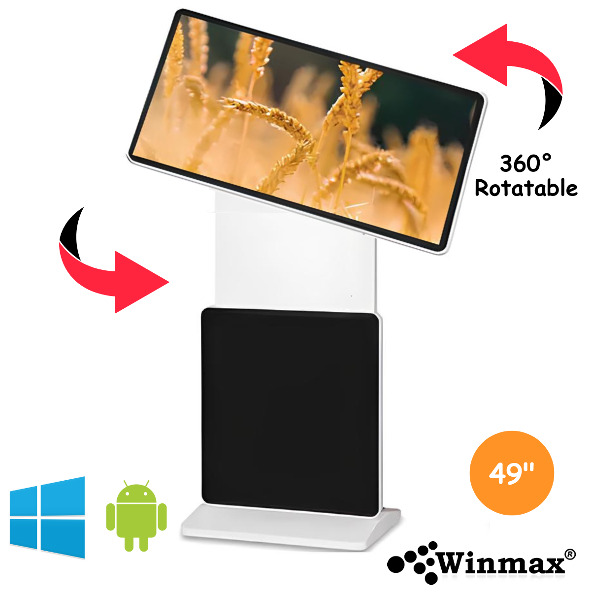 Rotating digital advertising display Model Winmax-WA49