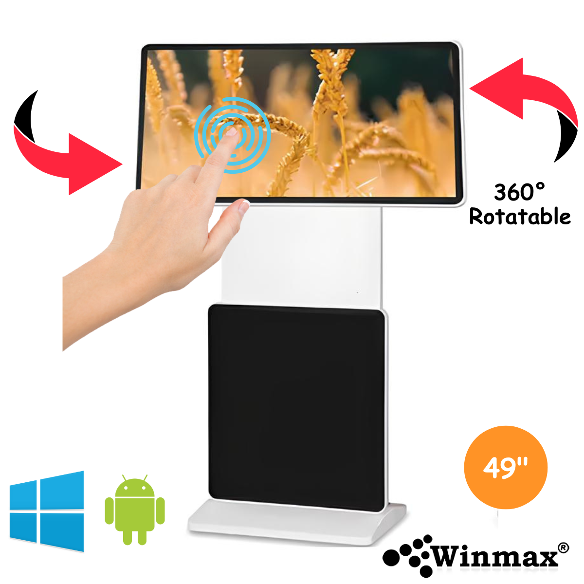 Rotating digital advertising display Model Winmax-WAT49