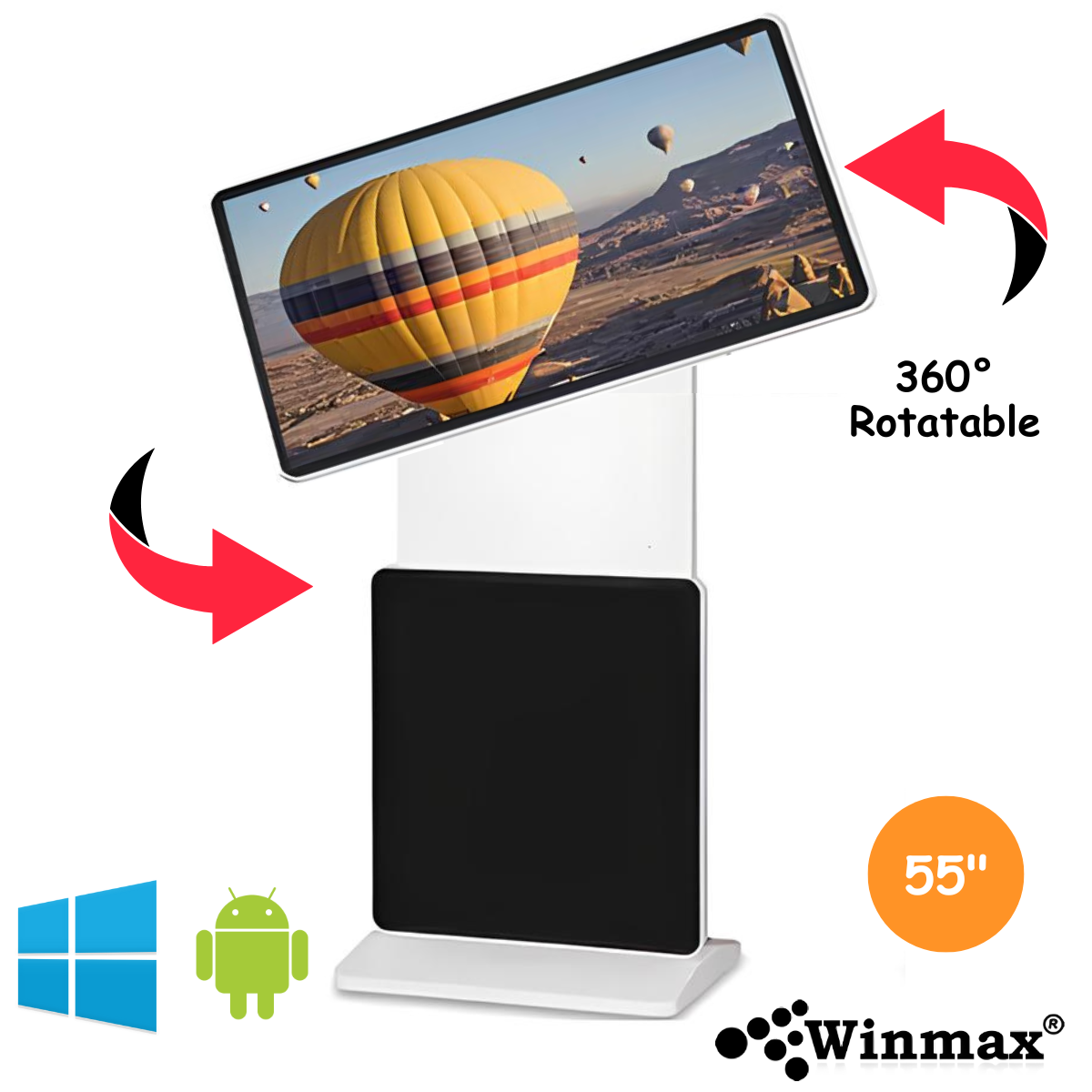Rotating digital advertising display Model Winmax-WA55
