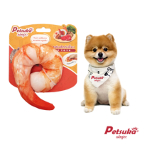 Shrimp Petsuka Chew Squeaker Pet Toy