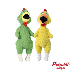 Petsuka chicken doll, pet teething toy, has a sound